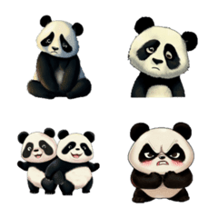 [LINE絵文字] Panda's Emotions, sorrows and joys (6)の画像