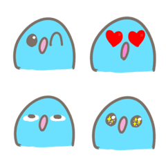 [LINE絵文字] healing parakeet Emojiの画像