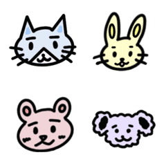 [LINE絵文字] my space animals emoji 1の画像