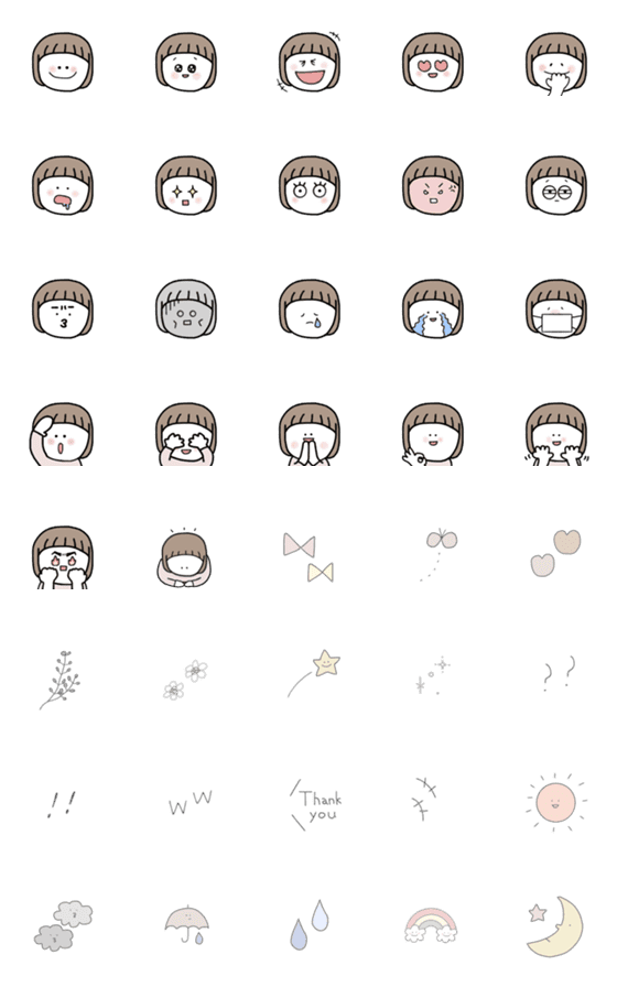 [LINE絵文字]Shiratamasan's Emojiの画像一覧