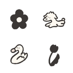 [LINE絵文字] ゆるい動物たちとシンプルな絵文字の画像