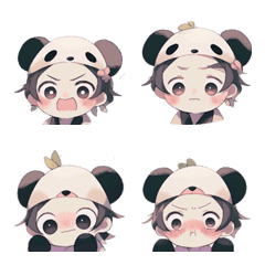 [LINE絵文字] Pandas and Mineの画像