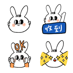 [LINE絵文字] curly rabbit work lifeの画像