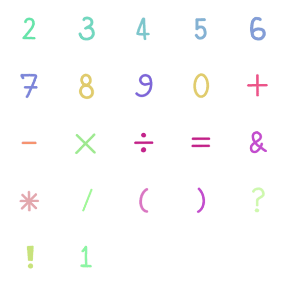 [LINE絵文字]Cutest Numberの画像一覧