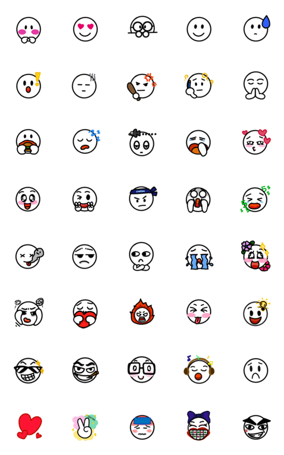 [LINE絵文字]Moody emoticonの画像一覧