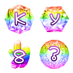 [LINE絵文字] Rainbow Gemstones -の画像