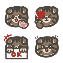 [LINE絵文字] Tora the Cat Emoji 01の画像