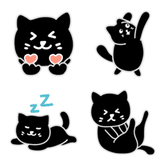 [LINE絵文字] Hi ！ black cat lukaの画像