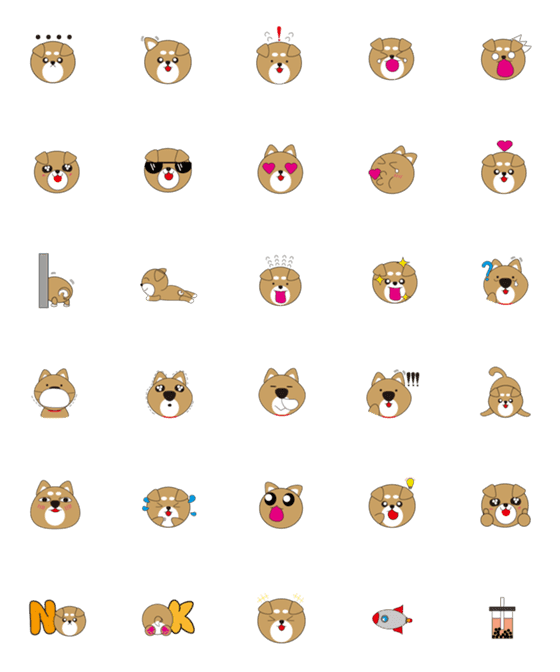 [LINE絵文字]Douge and Huahua！ Cute stickersの画像一覧