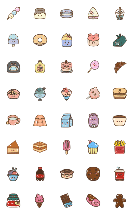 [LINE絵文字]sweets emoji sc.の画像一覧