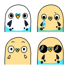 [LINE絵文字] 表情豊か！セキセイインコ絵文字の画像