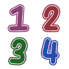 [LINE絵文字] Emoji numbers shiny pink borderの画像