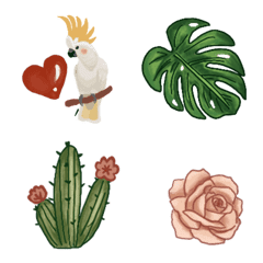 [LINE絵文字] Lovely flowers, cactus ＆ plantsの画像