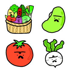 [LINE絵文字] 野菜かもねの画像