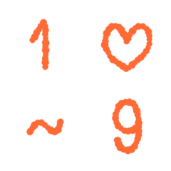 [LINE絵文字] Number Orange Colorの画像