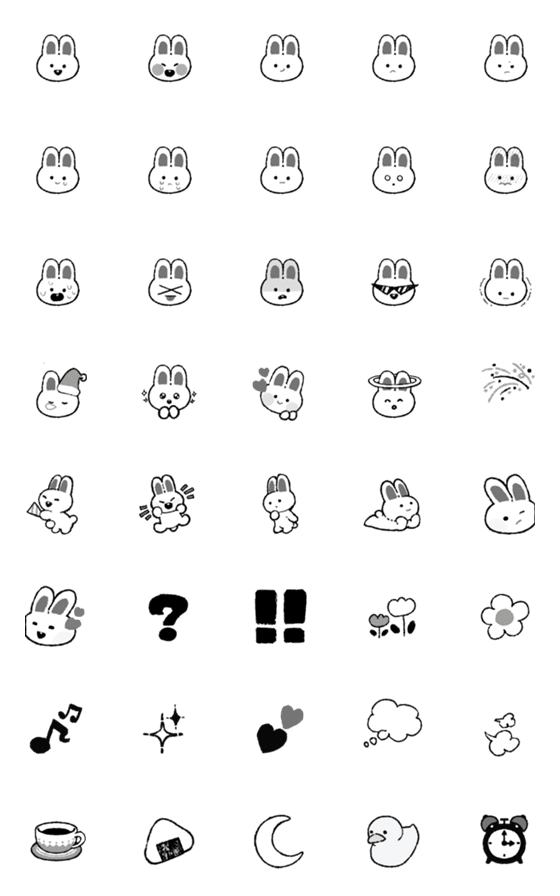 [LINE絵文字]うさぎmonoの画像一覧