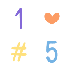 [LINE絵文字] number pastel colorの画像