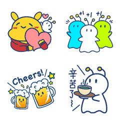 [LINE絵文字] Faco and his friends emoji stickers.の画像