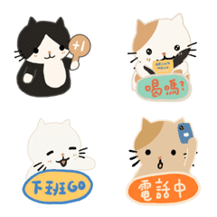 [LINE絵文字] Cat's Work day lifeの画像