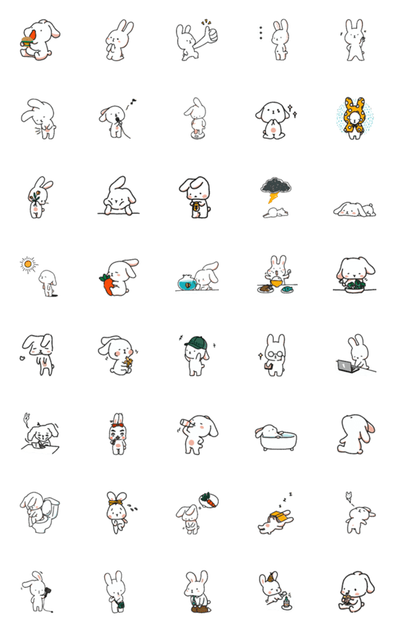 [LINE絵文字]ohmybunnyの画像一覧