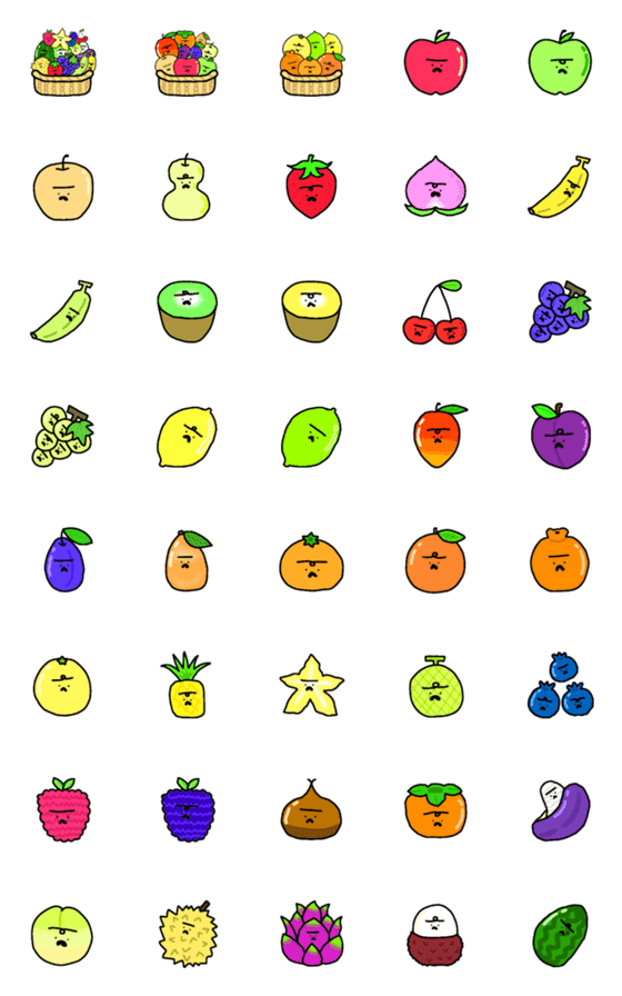 [LINE絵文字]果物かもねの画像一覧