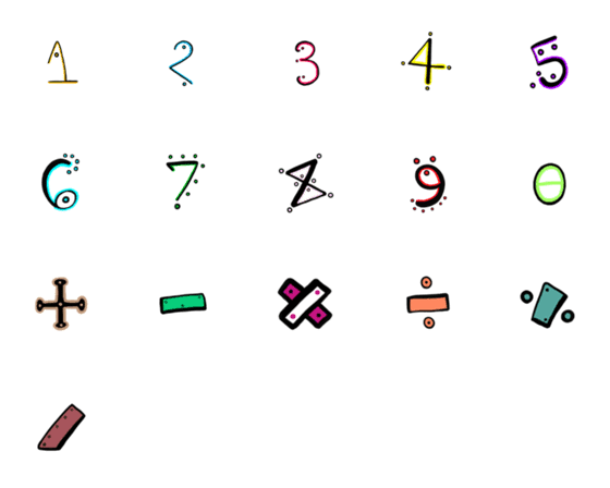 [LINE絵文字]Number with dots 0-9の画像一覧