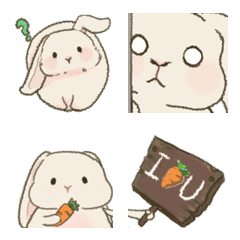 [LINE絵文字] I CARROT U (Bunny Emoji)の画像