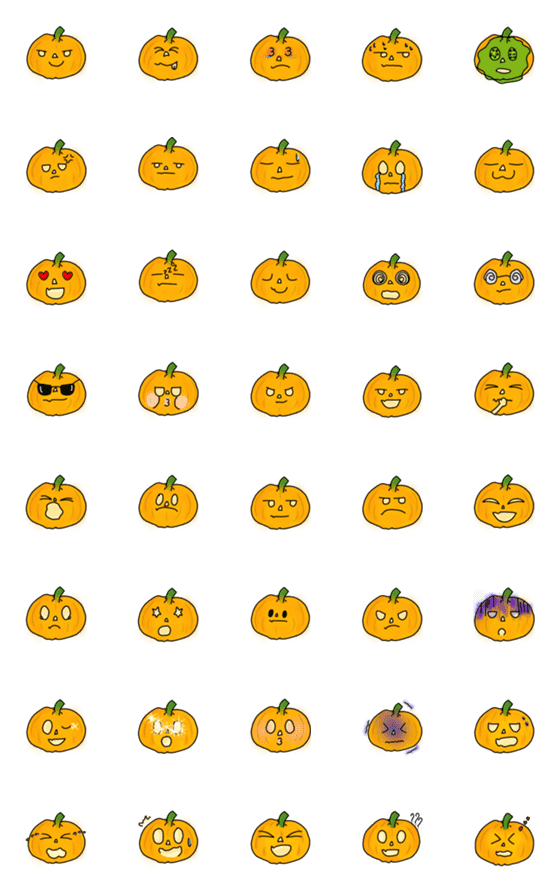 [LINE絵文字]pumpkin moodの画像一覧