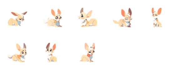 [LINE絵文字]Cartoon animal kangarooの画像一覧