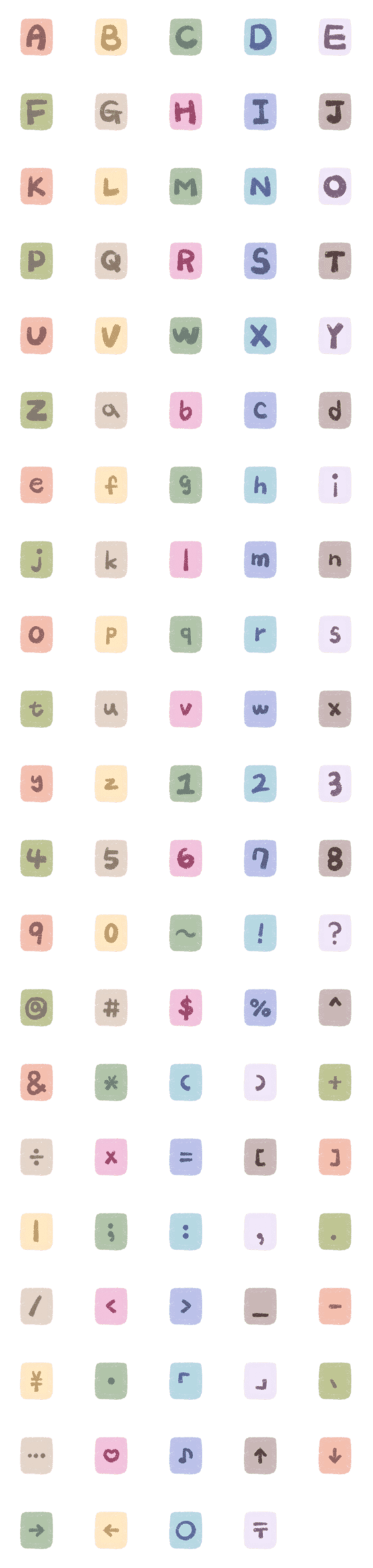 [LINE絵文字]cute english numerals2の画像一覧