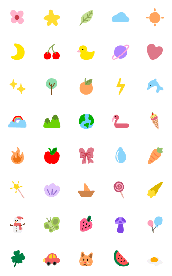 [LINE絵文字]Minimal Cute Emoji ^^の画像一覧