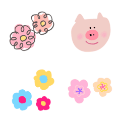 [LINE絵文字] ◉＊＊Flower＊＊cute絵文字◉の画像