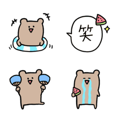 [LINE絵文字] 動く！ 夏のゆるにこくまさんの画像