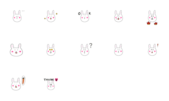 [LINE絵文字]the unpredictable rabbitの画像一覧