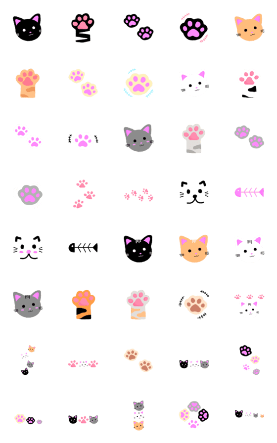 [LINE絵文字]Cat paws.の画像一覧