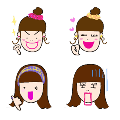 [LINE絵文字] girl emoji agogの画像