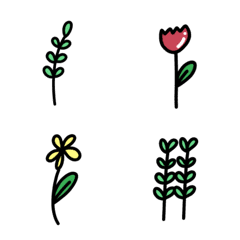 [LINE絵文字] tree, flower, leafの画像