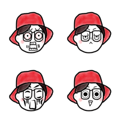 [LINE絵文字] Bucket hat - Basic Faceの画像