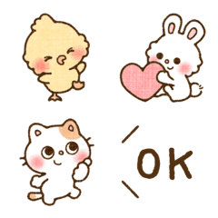 [LINE絵文字] かわいい☻つながる動物Emojiの画像