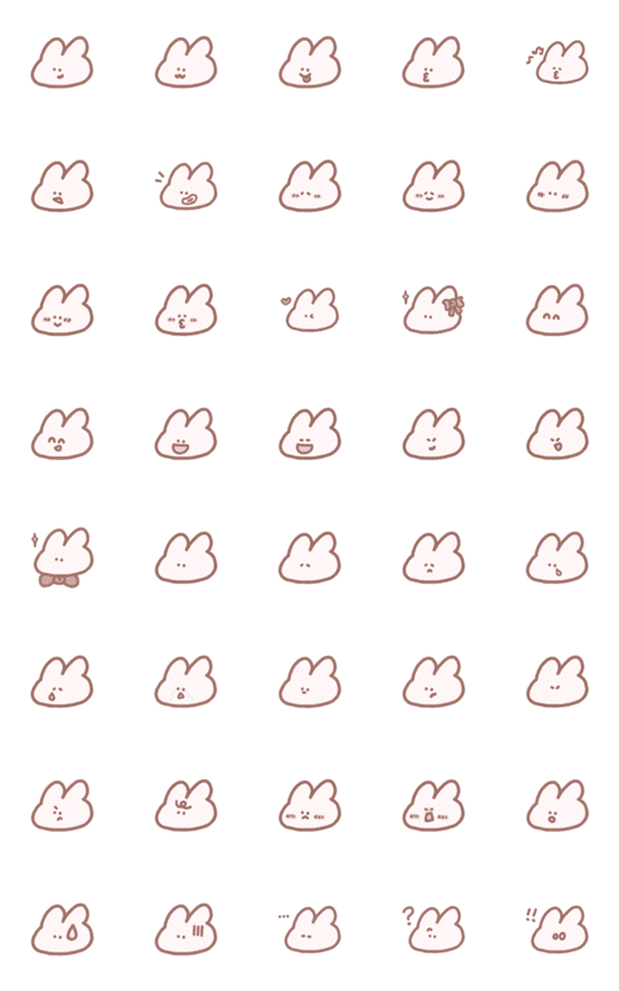 [LINE絵文字]soft bunniesの画像一覧