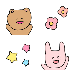 [LINE絵文字] ＊ゆるっと くまandうさの画像