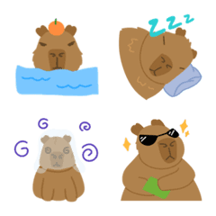 [LINE絵文字] Capybara＆Pelicanの画像