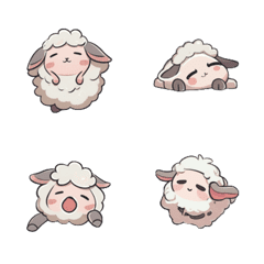 [LINE絵文字] Happy sheepの画像