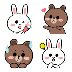 [LINE絵文字] Little Qian x BROWN ＆ FRIENDS - emojiの画像