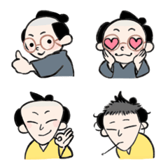 [LINE絵文字] Chonmage-style boysの画像