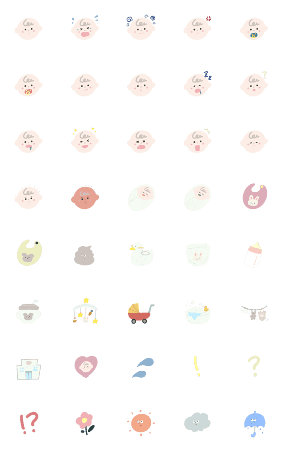 [LINE絵文字]Baby stampの画像一覧