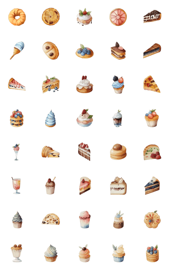 [LINE絵文字]Bakery emojis v2の画像一覧