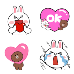 [LINE絵文字] BROWN ＆ CONY : Emoji Animatedの画像