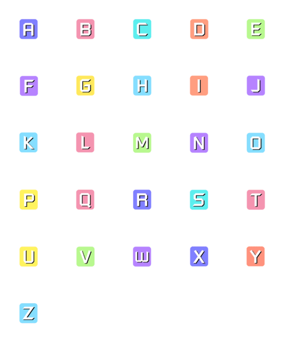 [LINE絵文字]CUTE ABC3の画像一覧