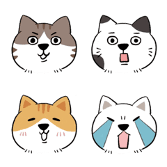 [LINE絵文字] Cute cat happy！！！！の画像